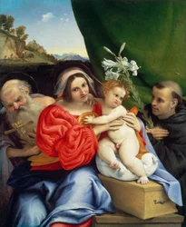 Jungfrau und Kind mit den Heiligen Hieronymus und Nikolaus von Tolentino